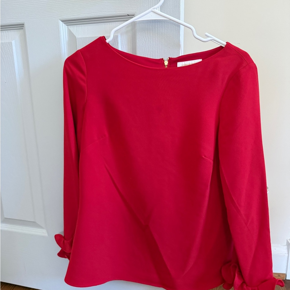 Sail to Sable Vibrant Red Blouse